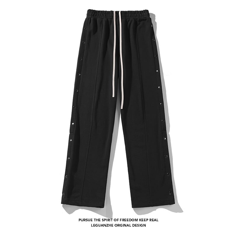 [BIGEMAN Series]★Casual Pants★ 2color Bottoms Pants Unisex Men's Large Size Simple Black Dark Gray