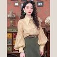 Gallery viewerに画像を読み込む, 【Misslin Fashionシリーズ】★セットアップ 単品注文★ シャツorスカート アプリコット グリーン 緑
