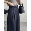 Load image into Gallery viewer, [Tenkawa Series] ★Casual Pants★ 3color Pants Bottoms Plain Simple Easy to Match Coffee Color Khaki Brown Navy
