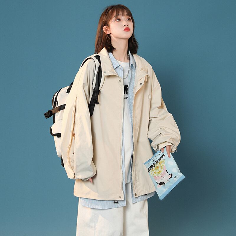 [Fujiiman Series] ★Jacket★ Outerwear 3 colors Koala on the sleeves Unisex Beige Black Gray