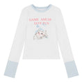 Load image into Gallery viewer, [MEIMEI Series] ★Tops★ T-shirt, long sleeve, cute, stylish, short length, cat, cat, cat
