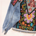 Load image into Gallery viewer, [ZHENLINA series] ★China style jacket★ Ethnic style denim jacket outerwear casual unique cute blue blue
