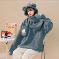 Load image into Gallery viewer, [Fujiiman Series] ★Tops + Hat★ 4color Unisex Men's Brown Beige Blue Pink Bear Cute
