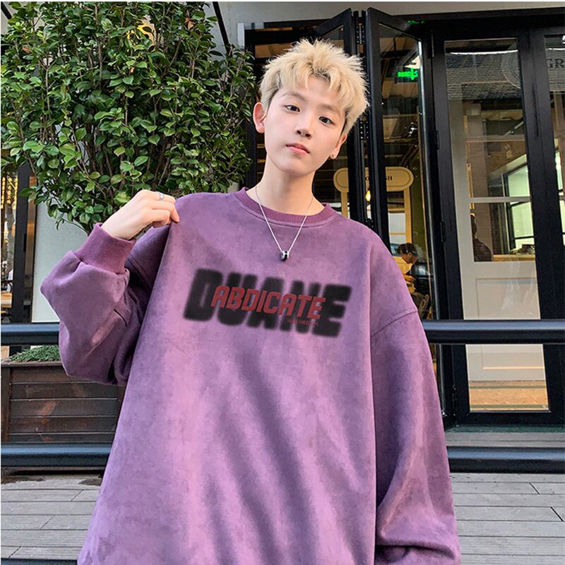 [NANSHI series] ★Tops★ 4color sweatshirt long sleeve unisex men's black purple beige red