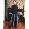 Load image into Gallery viewer, [Kokaisha --- Bamboo Series] ★China style skirt★ Switchable bottoms, bamboo pattern, slimming, easy to match, black, purple
