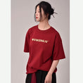 Load image into Gallery viewer, [Mumuki Series]★T-shirt★ Tops 3color Unisex Men's Large Size Alphabet Cotton
