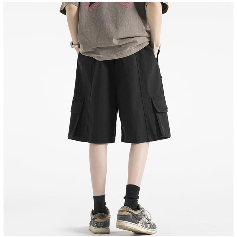 [BIGEMAN Series] ★Shorts★ 2color Bottoms Short Length Pants Unisex Men's Large Size Casual Retro