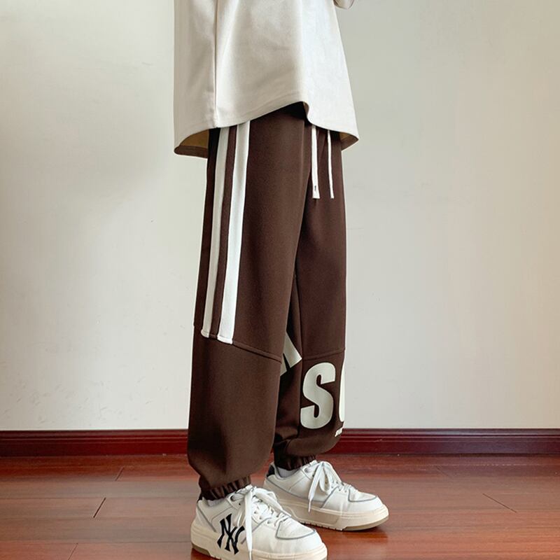 [DUFENG Series] ★Casual Pants★ 3color Bottoms Trousers Unisex Men's Alphabet Slimming Fashion