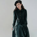 Load image into Gallery viewer, [Mokuyi Series] ★One Piece★ 2color Long Sleeve One Piece Women's Cute Retro Black Green
