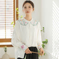 Load image into Gallery viewer, [HUAYUAN Series]★China-style shirt★ Tops, embroidery, ethnic style, improves temperament, easy to match with commuting, dating, etc.
