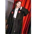 Load image into Gallery viewer, [Ancient ghost house---Shanhai-kei series] ★China style coat★ Lasha embroidery, long length, thick, black, black, easy to match
