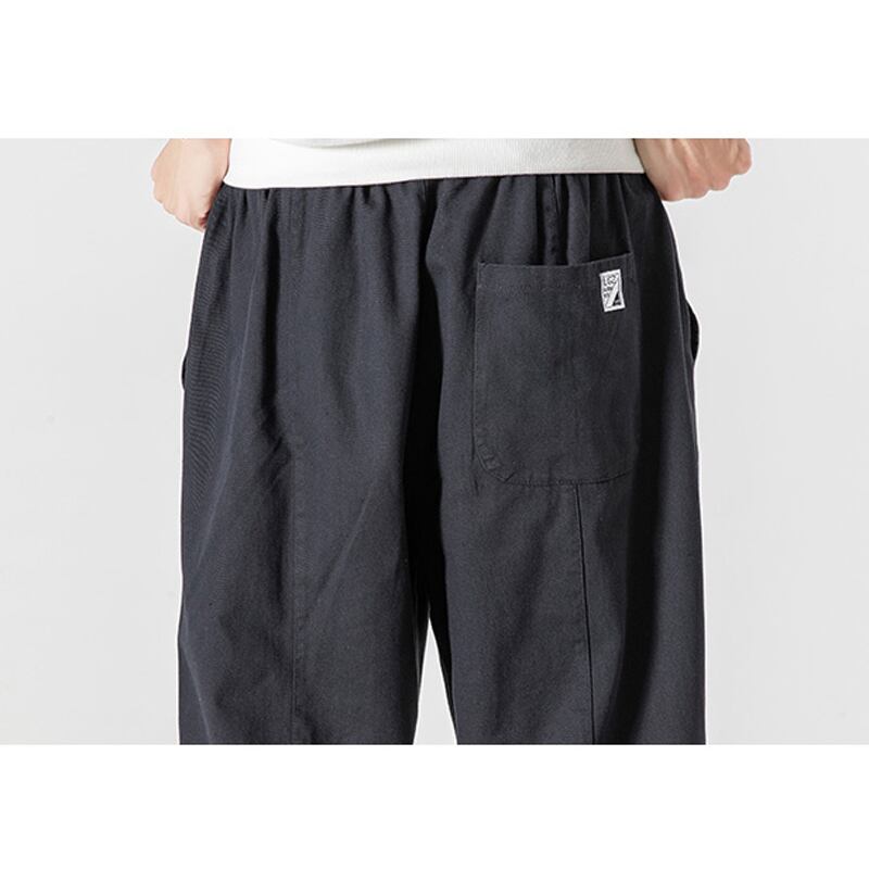 [BIGEMAN Series] ★Casual Pants★ 2color, 9/4 length bottoms, trousers, unisex, men's, large size, slimming, simple