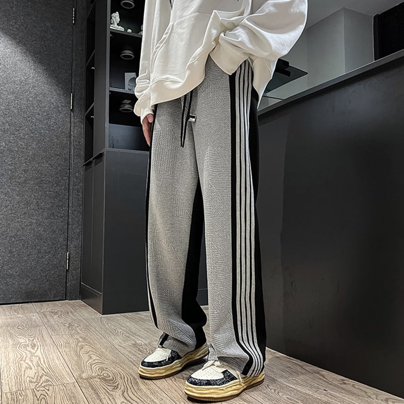 [YANDA Series] ★Casual Pants★ 3color Pants Bottoms Unisex Men's Vertical Stripes Striped Pattern Easy to Match