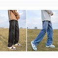 Load image into Gallery viewer, [NANSHI Series]★Denim pants★ 2color embroidery bottoms pants unisex men's blue black
