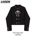 Load image into Gallery viewer, [LHSEN Series] ★Outer★ Short length Improves temperament Casual Unique Easy to match Black Black SML
