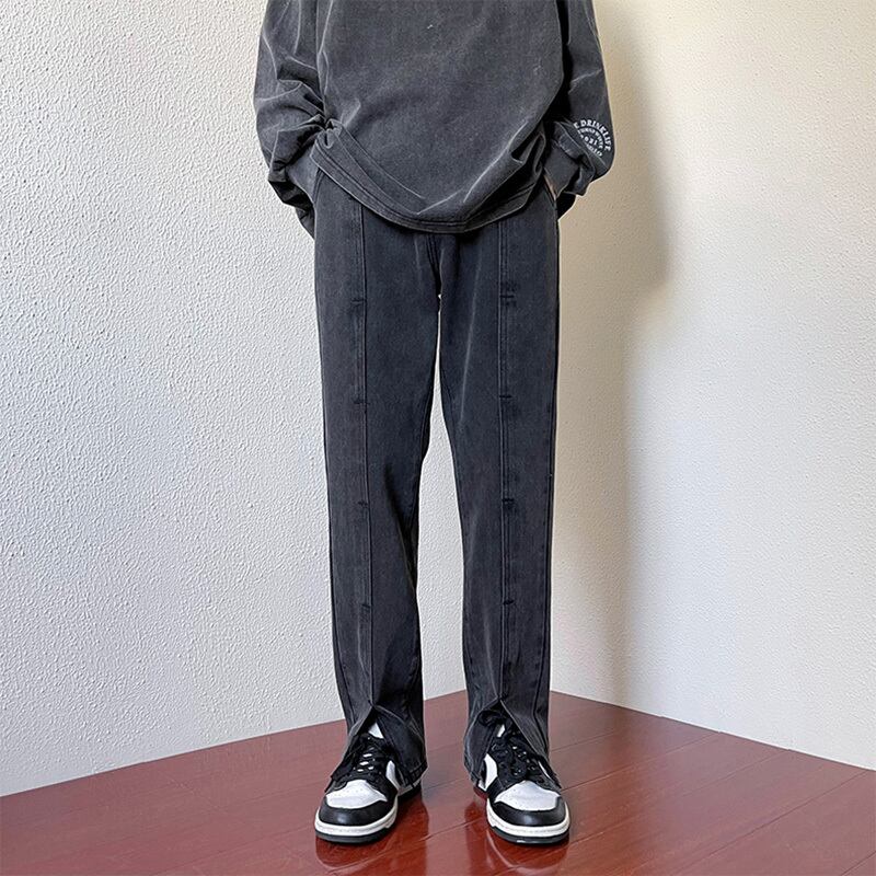 [KAAIER Series]★Denim pants★ 2color bottoms pants unisex men's retro easy to match slimming