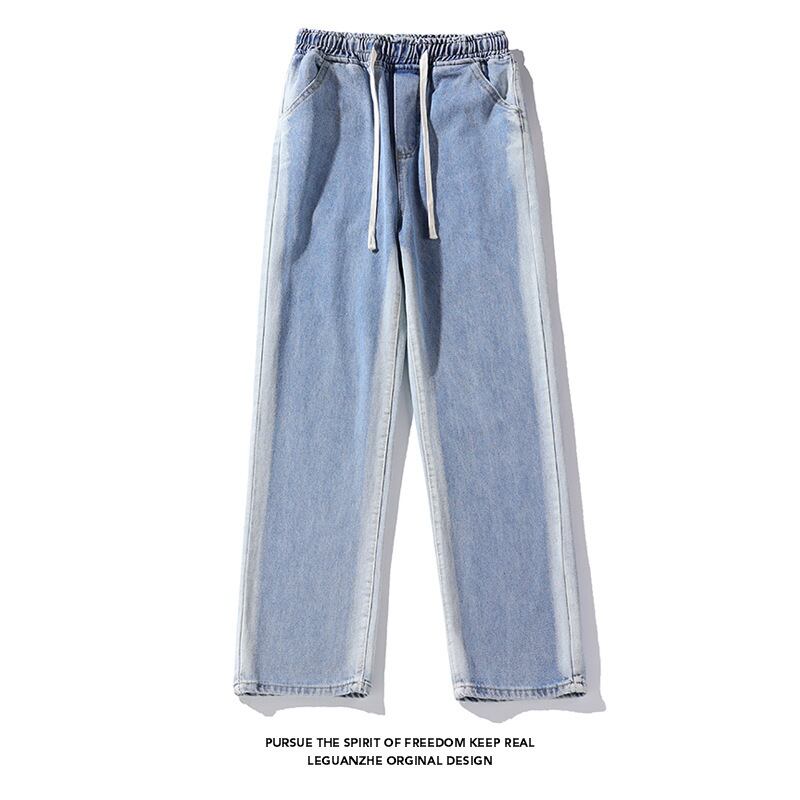 [BIGEMAN Series]★Denim pants★ 2color bottoms pants men's large size switching blue black