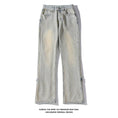 Load image into Gallery viewer, [BIGEMAN Series] ★Denim pants★ Brushed lining 2color bottoms pants unisex men's large size with design
