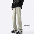 Load image into Gallery viewer, [Emeisa Series] ★Denim Pants★ Bottoms Pants Unisex Men's Retro Star Star Large Size
