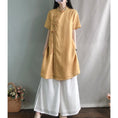 Load image into Gallery viewer, [Kofuku Series]★China style shirt★ 4color long shirt ethnic style blue white pink yellow
