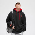 Load image into Gallery viewer, [Small trouble series]★China style hoodie★ Tops fake layered large size black black casual
