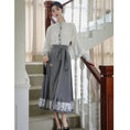 Load image into Gallery viewer, [WUJIA Series] ★Chinese style skirt★ Bottoms Maki skirt Hanfu skirt Shinjeongshi Gray Switching
