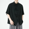 Load image into Gallery viewer, [MMstudios series]★China style shirt★ Tops 3color Unisex Men's Large size Plain Black Red
