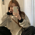 Load image into Gallery viewer, [KEKELI Series] ★Long sleeve shirt★ 2color tops Loose horizontal striped striped pattern Casual Easy to match
