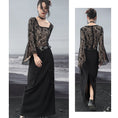 Load image into Gallery viewer, [Big Blue Dragon Series] ★China style top★ Lace, sexy, long sleeves, design, original, improves your temperament
