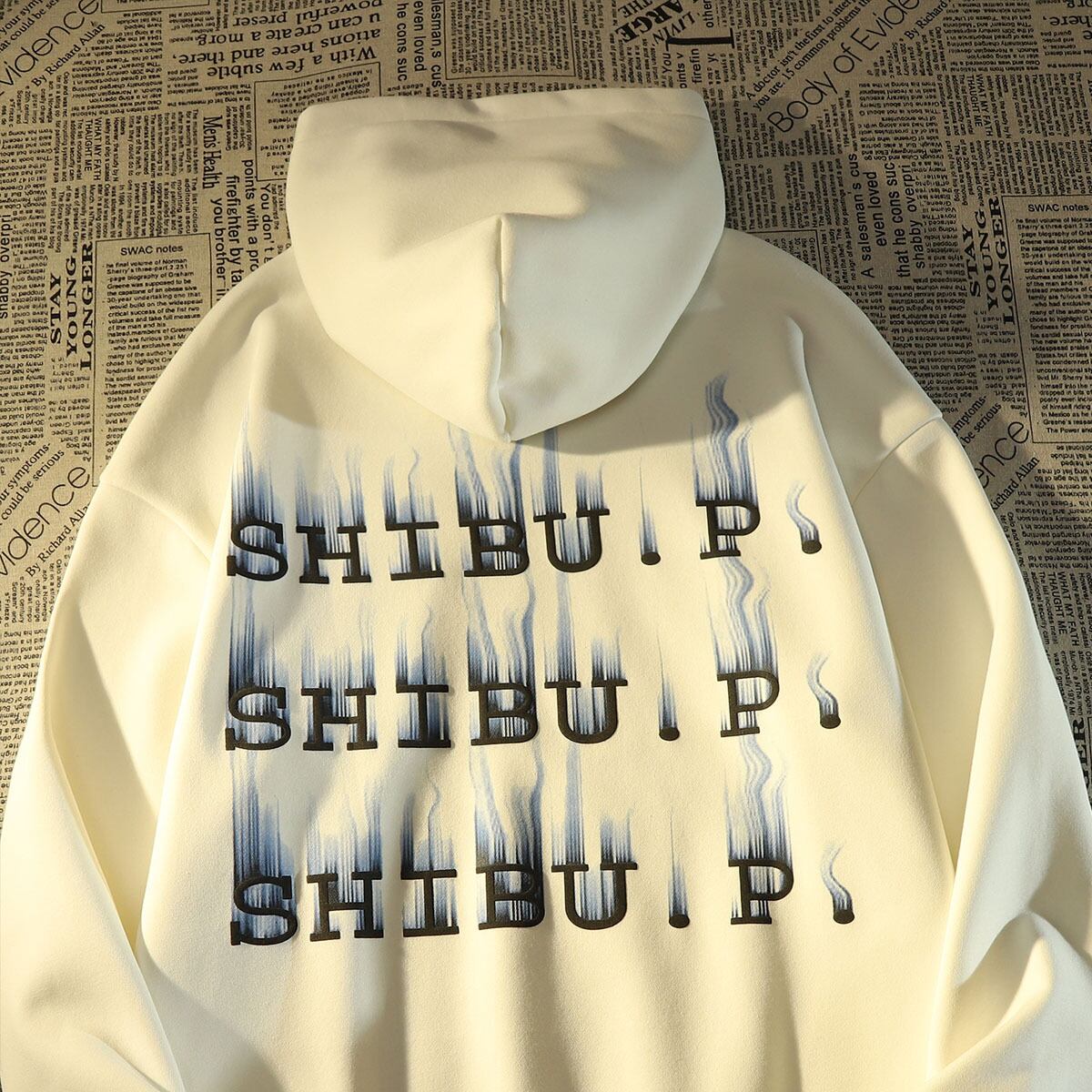 [Baraba series] ★Fleece lined hoodie★ 3color tops unisex men's retro alphabet white black coffee color