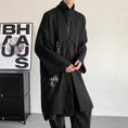 Load image into Gallery viewer, [Illustrated series] ★China style coat★ Long coat, unisex, kanji pattern, men's, large size, black, black
