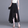 Load image into Gallery viewer, [Kunbanran Series]★Skirt★ 2color Bottoms Chiffon Irregular Slimming Black Brown Large size
