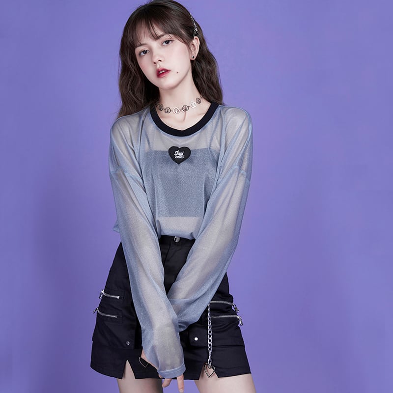 [SagiDolls Series] ★ Tops ★ T-shirt, sheer, super cute in real life compared to the photo, loose, summer, thin