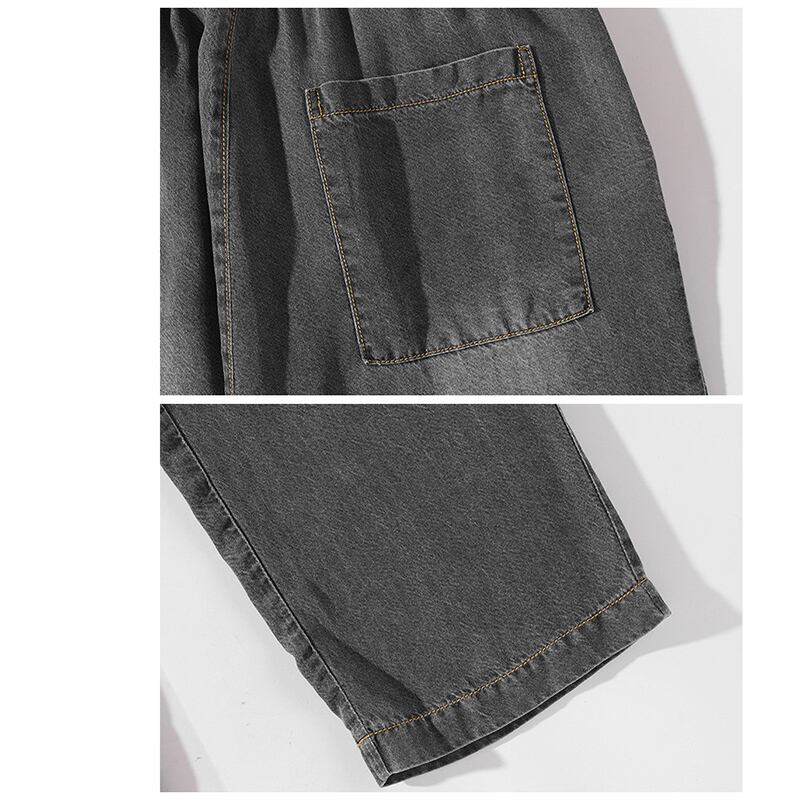 [BIGEMAN Series]★Denim pants★ 2color bottoms thin men's large size cool simple