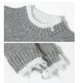 Load image into Gallery viewer, [CHICERRO Series]★Sweater★ 2color Tops Color Scheme Fake Layered Unisex Men's White Gray
