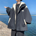 Load image into Gallery viewer, [MANYSTON series]★Jacket★ Outerwear 3color fake layered hooded unisex men's green black beige
