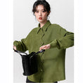 Load image into Gallery viewer, [WEIWU Series] ★Shirt★ Tops, stylish design, women's, trendy, fashionable, SML, green
