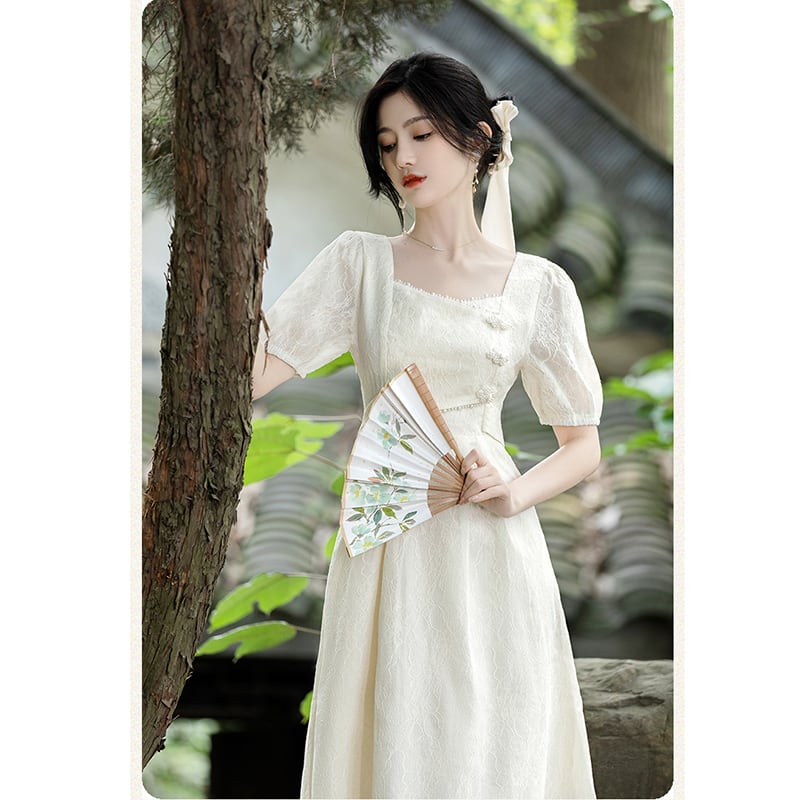 [Rinroki Series] ★Chinese style dress★ Dress for improving temperament, commuting, weddings, dates, women's summer clothes