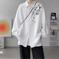 Load image into Gallery viewer, [YOULIN Series]★China style shirt★ 2color embroidery long sleeve bamboo tops unisex men's large size black white
