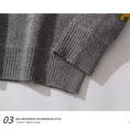 Load image into Gallery viewer, [Escaped Earth Series]★Sweater★ 2color Unisex Men's Knit Tops Gray Black Gray ML XL 2XL
