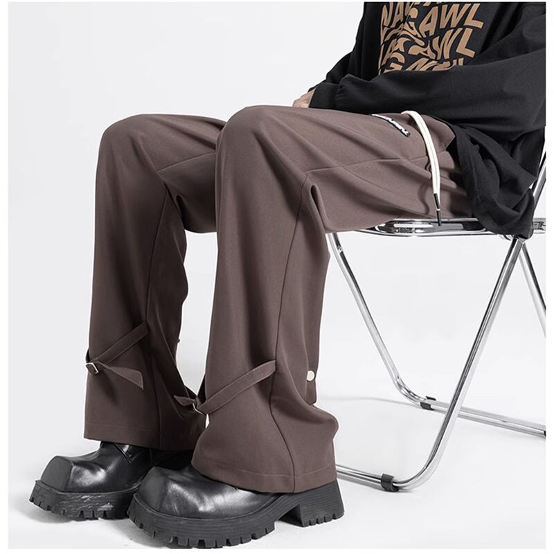 [BIGEMAN Series] ★Casual Pants★ 2color Bottoms Trousers Men's Large Size Easy to Match Coffee Color Black