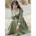 Load image into Gallery viewer, [Ali Series]★Chinese style dress★ Embroidery long sleeve dress Women's Switchable Easy to match Cute Green
