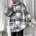 Load image into Gallery viewer, [Hyakuyakuge series] ★Jacket★ 3color outerwear unisex men's plaid pattern brown gray wine red
