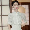 Load image into Gallery viewer, [BAIRIMENG Series] ★Chinese style shirt★ Short sleeve tops, summer clothes, improves temperament, improved Hanfu, Hanfu tops, commuting
