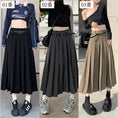 Load image into Gallery viewer, [Shoujo Kaira Series]★Skirt★ 3color Bottoms Pleated Skirt Black Gray Black Gray Slimming Easy to Match SML
