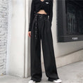 Load image into Gallery viewer, [Demon King Series]★Gaucho Pants★ Pants Bottoms Gaucho High Waist Long Length Plain Black Black Casual
