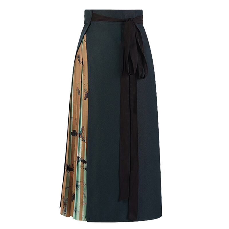 [Sangoku style series]★China style skirt★ Maki skirt Improved Chinese clothing Original Dark Green SML