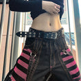 Load image into Gallery viewer, [HJIA Series] ★Casual Pants★ Bottoms Mine Style Steampunk Street Black Black High Waist
