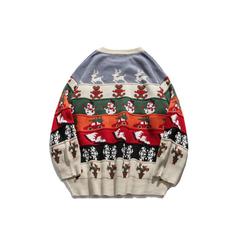 [HeyHenry Series]★Sweater★ 2color Christmas New Year Red Green Blue Deer Pattern Autumn/Winter Men's Couple Clothes Unisex