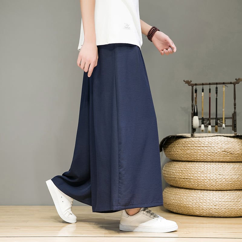 [Small Trouble Series]★China Style Pants★ 5color Bottoms Unisex Men's Large Size Gaucho Pants